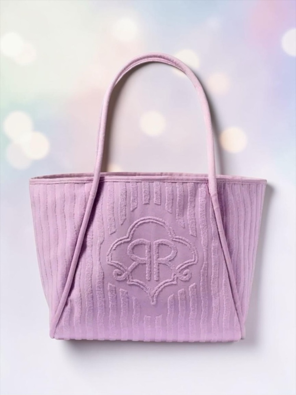 NWOT Roller Rabbit x Target Lavender Striped Terry Beach Tote
